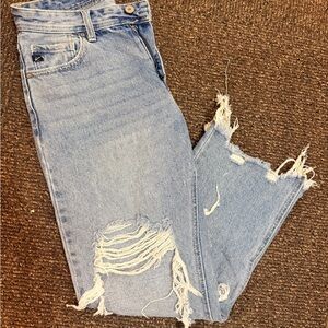 KanCan Light Blue Distressed Ankle Jeans